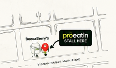 Map to Proeatin Stall outside BeccaBerry's